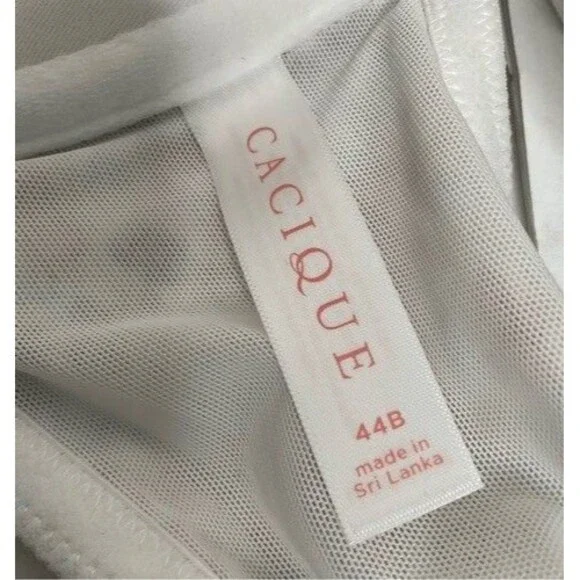 NWOT Cacique Front Close Lined Lightly Bra Women Plus Size 44B Racerback Floral - Picture 2 of 9